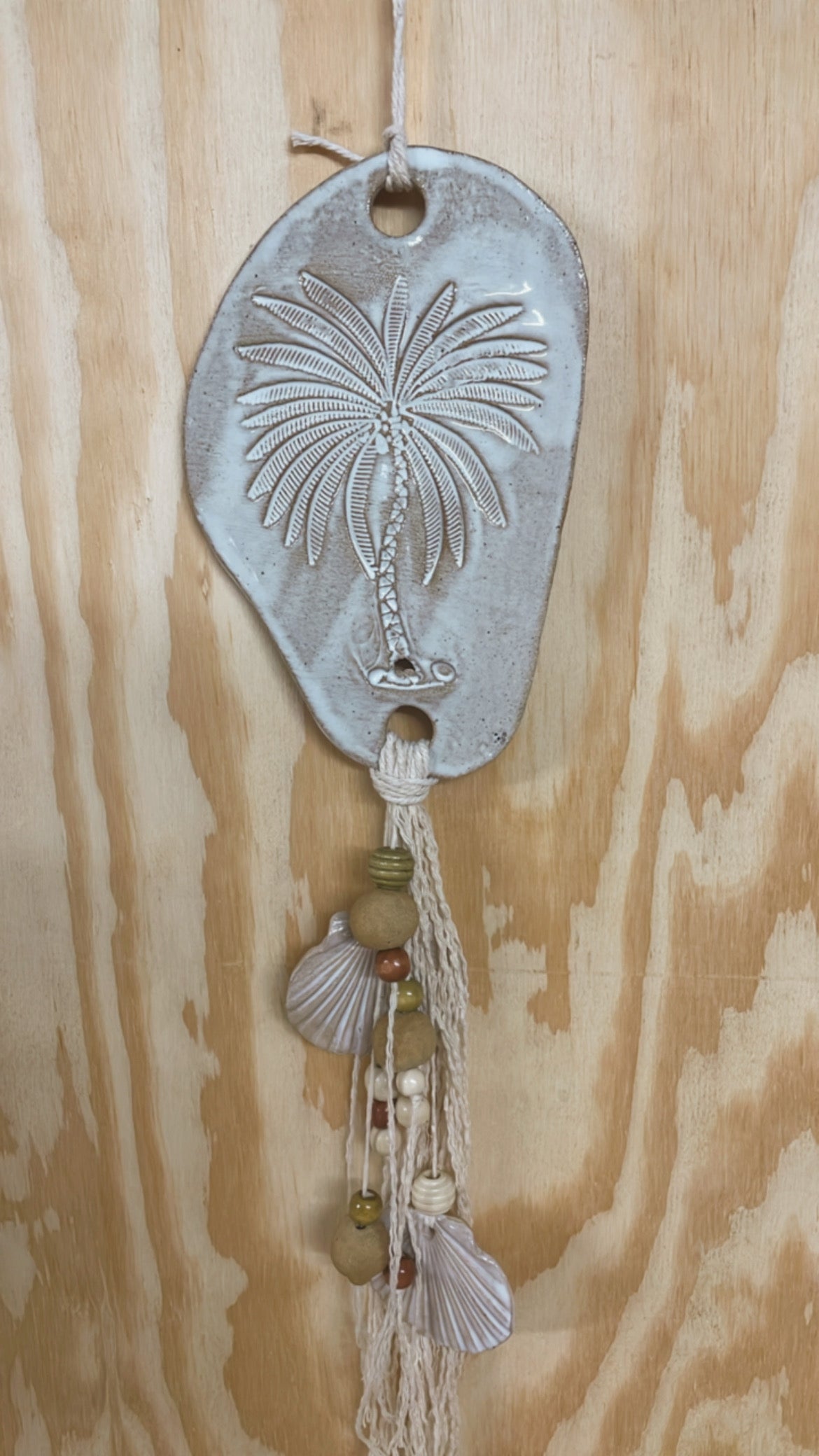Ceramic Palm Wall Hanging
