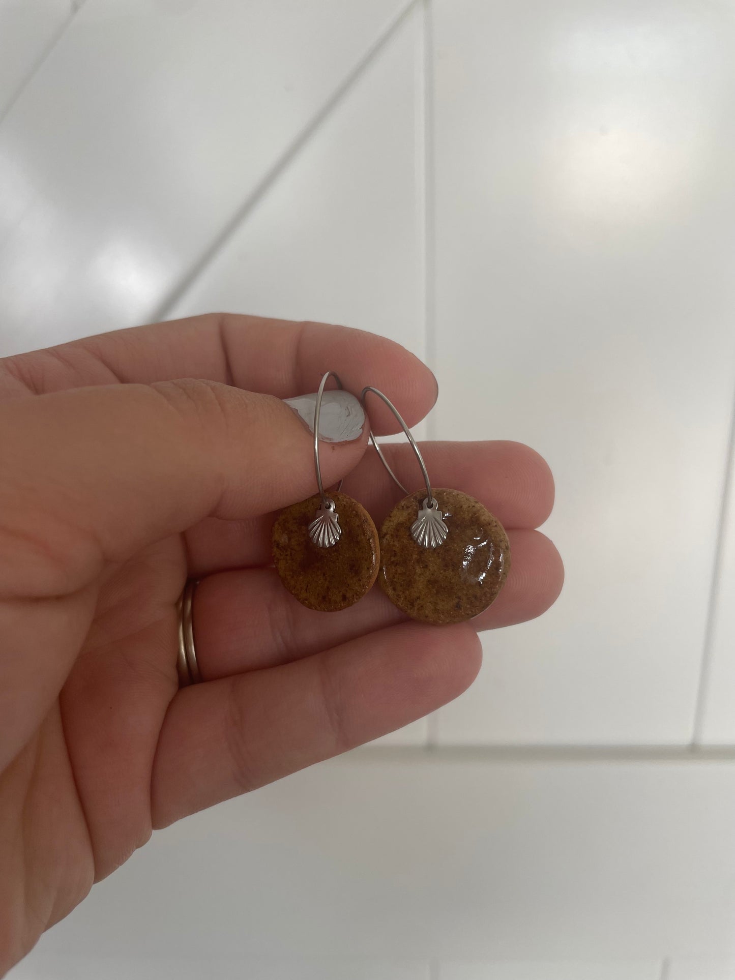 Ceramic Shell Earring