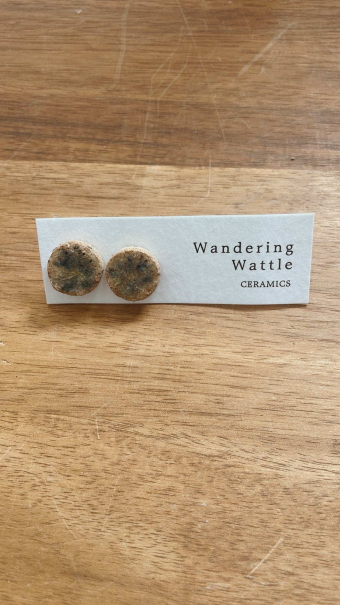 Ceramic Earrings - Round Stud