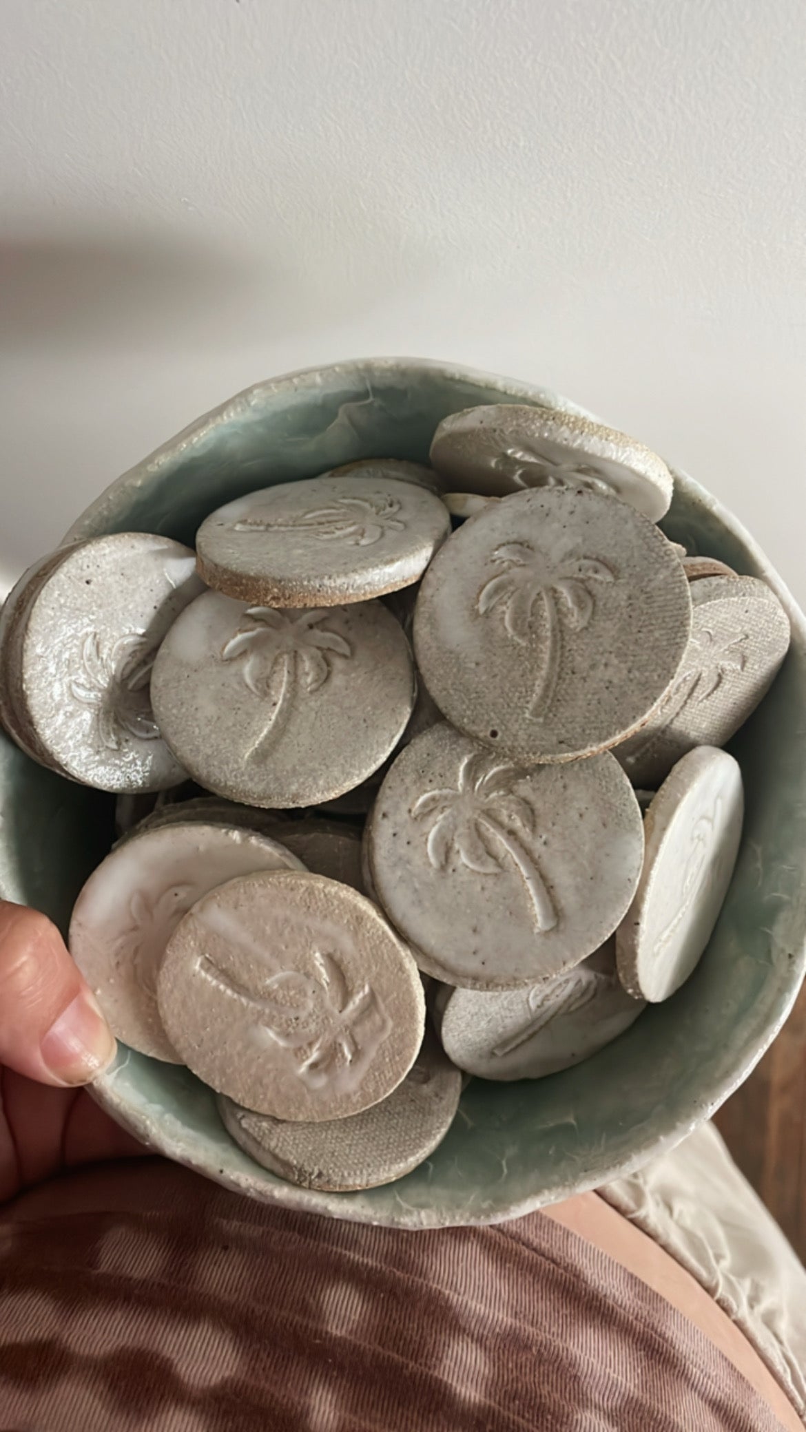 Ceramic Magnet - Palm Tree Round