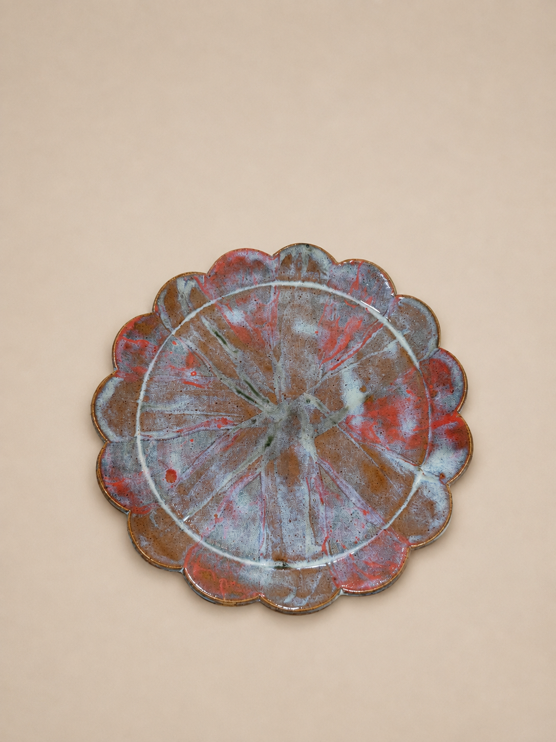 Ceramic Petal plate - rustic