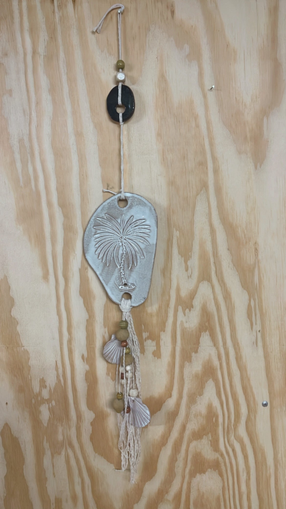 Ceramic Palm Wall Hanging