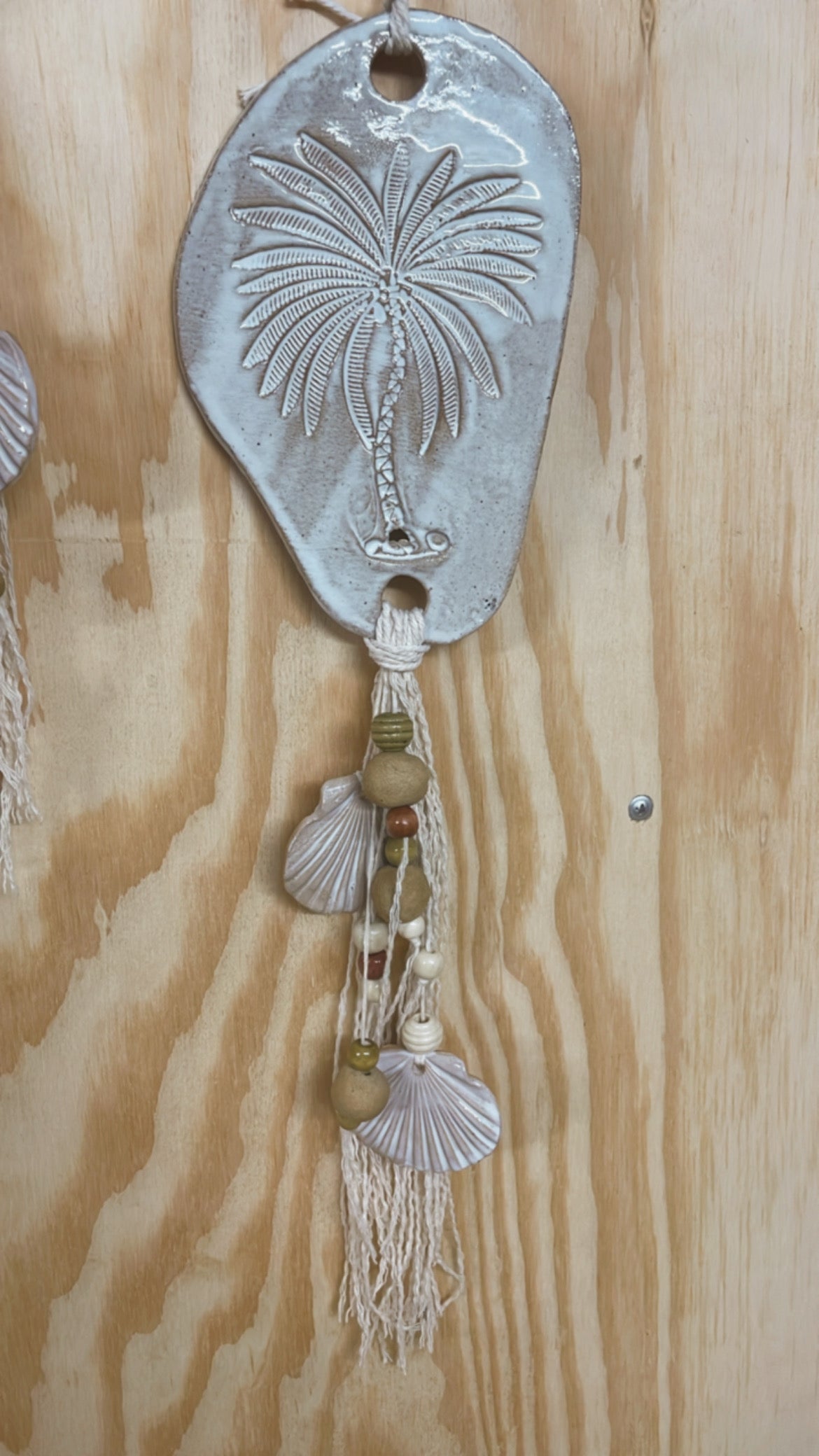 Ceramic Palm Wall Hanging