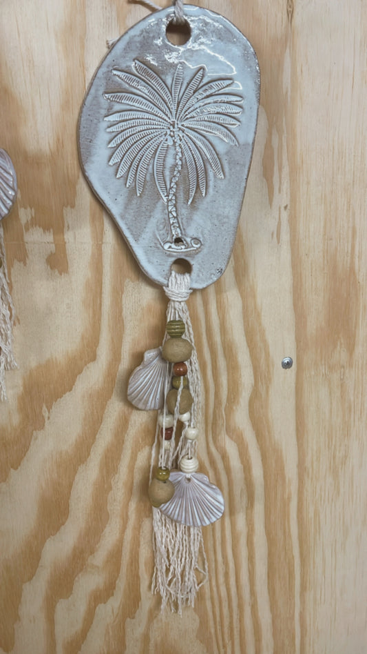 Ceramic Palm Wall Hanging