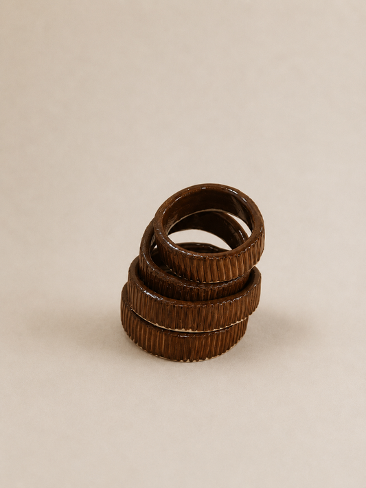 Ceramic Bangle - Rust Texture