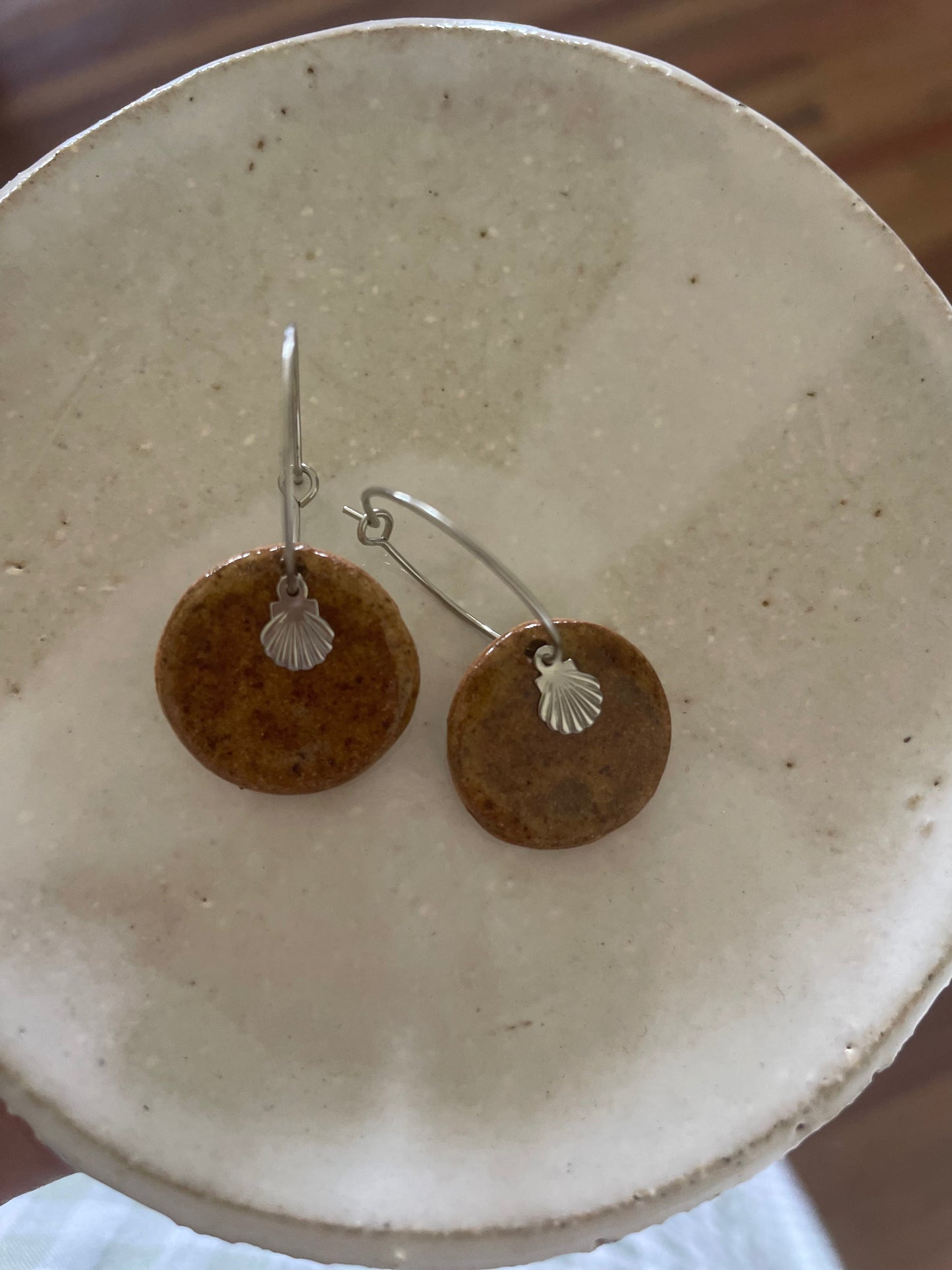 Ceramic Shell Earring