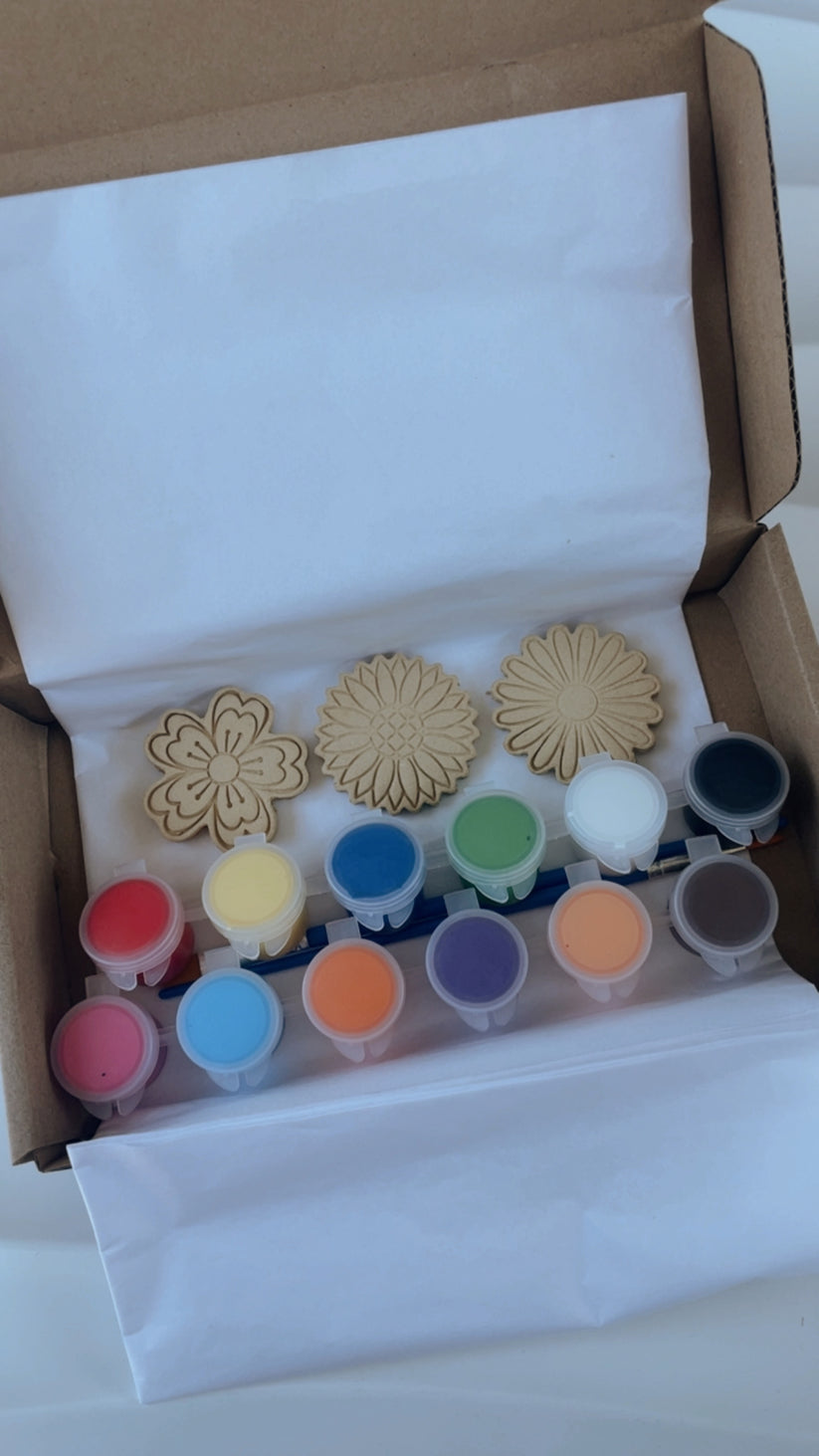 DIY Magnet set - Trio of Flowers – wanderingwattleceramics